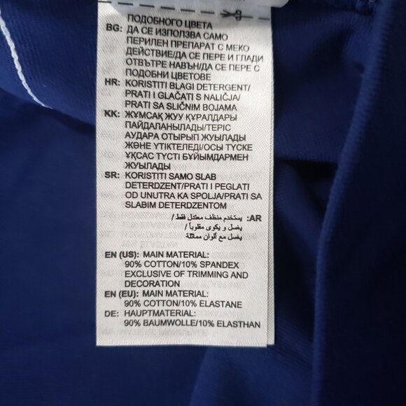 NWT Adidas Womens Navy Blue 3 Stripes Leggings Size XL Athletic Gym Running - Picture 7 of 7